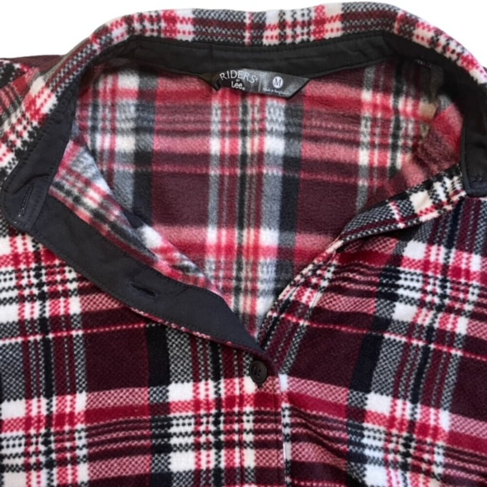 RIDERS BY LEE Soft Plaid Flannel Shirt - Size Medium - Picture 3 of 7